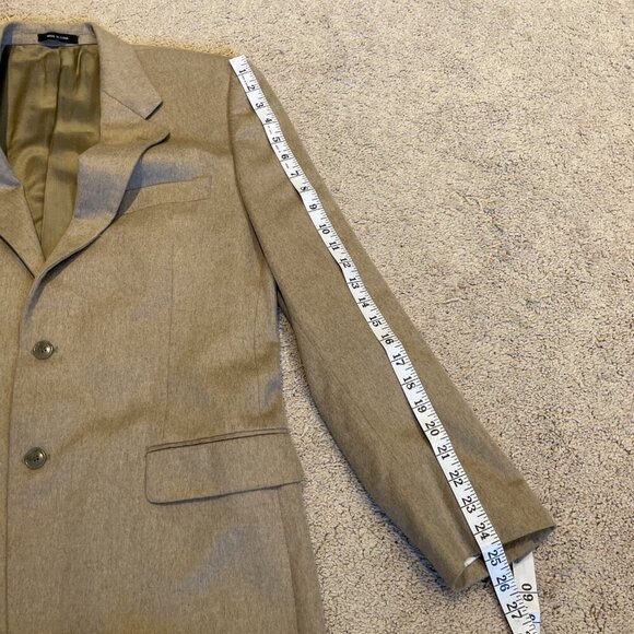 Joseph & Lyman Cashmere Blazer Sport Coat Men 40R Beige Two Button Ventless EUC - Picture 14 of 14